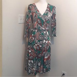 Maude Printed Wrap Dress - Reposh